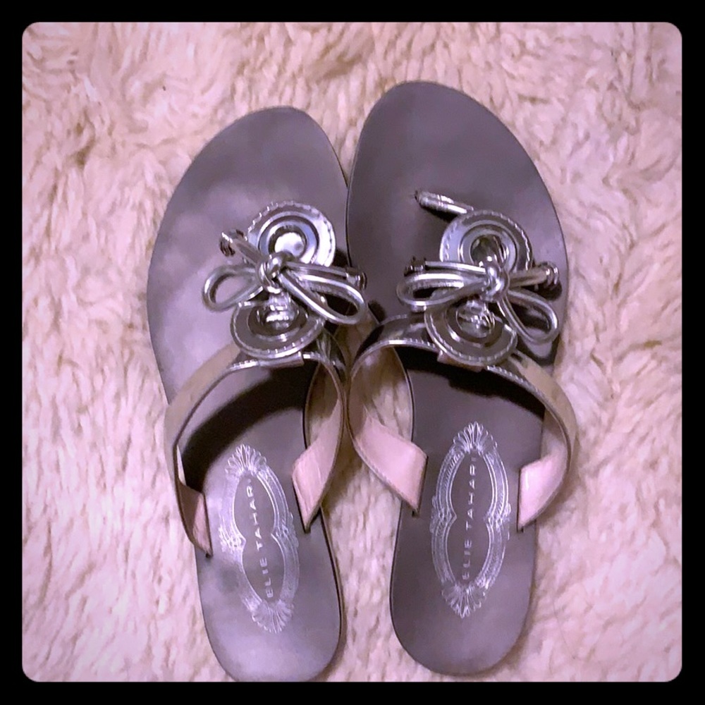 Ellie Tahari Silver Sandals
